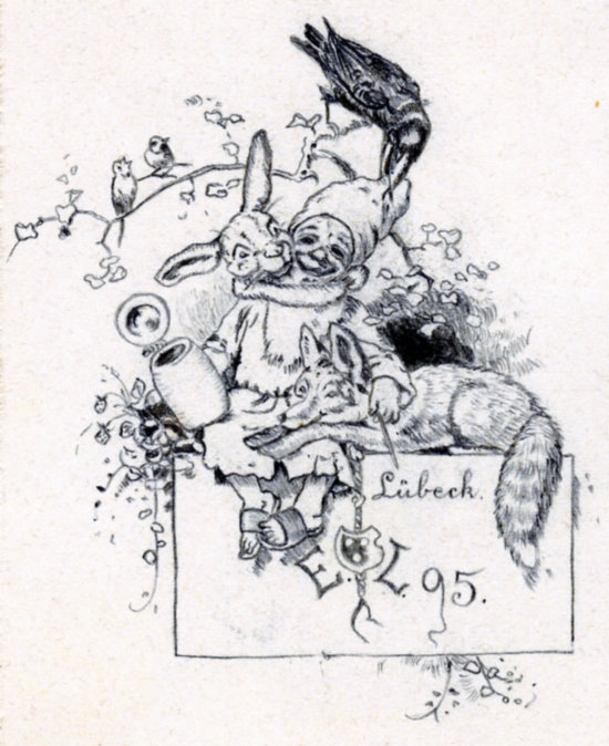 Zeichnung von Elwine Lampe aus dem Jahre 1905.