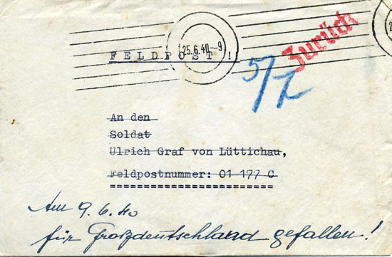 Ulrich von Lüttichau Brief1